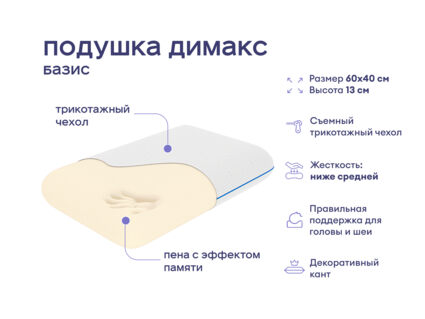 Одеяло Димакс Бамбук всесезонное + подушка Димакс Базис 1427