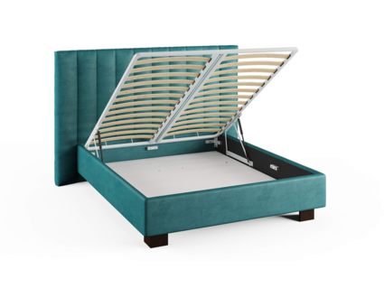 Кровать Сонум Barbara Кашемир Синий (с подъемным механизмом) 180х190