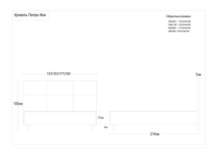 Кровать Димакс Петра new Сапфир с подъемным механизмом 258