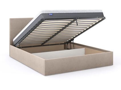 Кровать Димакс Джеффер с подъемным механизмом 180х190 экокожа Nitro White уцененная 180х190