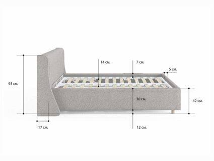 Кровать Сонум Barcelona Кашемир Горчичный 200х190