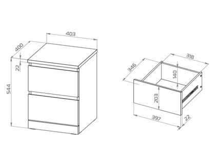 Тумба Гуд Лакк Варма 2 серая