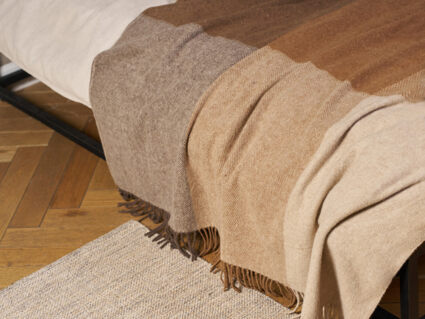 Плед Luxberry WOOLEN бежево-коричневый 150х200