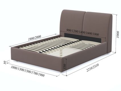 Кровать Арско Бекка Велюр Grace 06 140х200