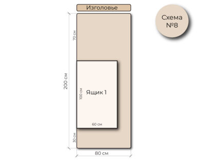 Кровать Mr.Mattress Site Box велюр Toffee 80х200