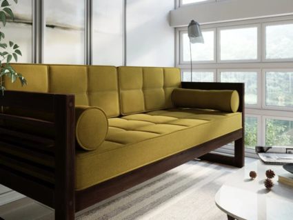 Диван Арско Сега трехместный горчичный