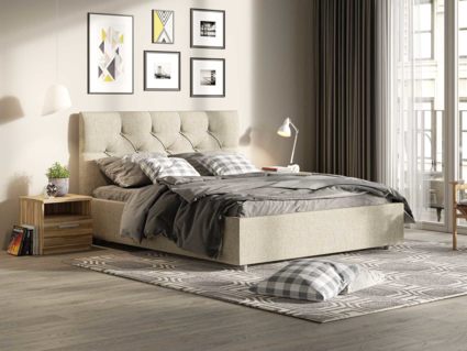 Кровать Сонум Bari Кашемир Бежевый (с подъемным механизмом)