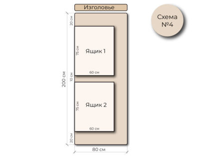Кровать Mr.Mattress Site Box экокожа Beige 160х190