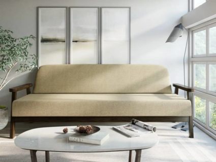 Диван Арско Флори трехместный бежевый