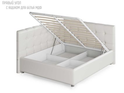 Кровать Nuvola Sabina угловая Velutto 26 (с подъемным механизмом) 200х200