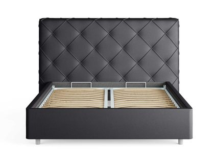 Кровать Сонум Manhattan Экокожа Коричневый (с подъемным механизмом) 90х190