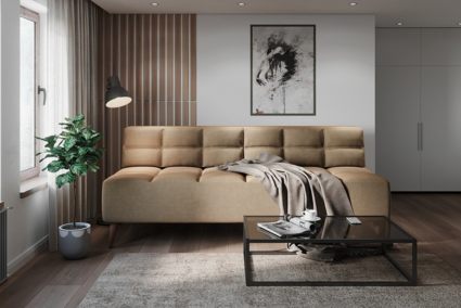 Диван Арско Нельсон трехместный бежевый Длина 195 см