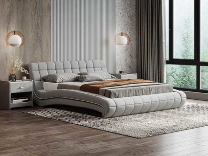 Кровать Сонум Milano Экокожа Белая (с подъемным механизмом) 200х190