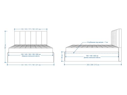 Кровать Lonax Милана велюр Dolly-2 200х200