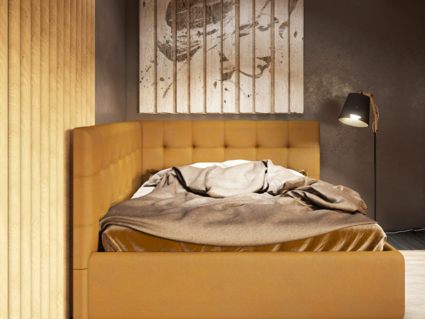 Кровать Nuvola Sabina угловая Velutto 26 (с подъемным механизмом) 200х200