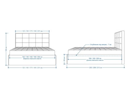 Кровать Lonax Адель велюр Dolly-1 180х195