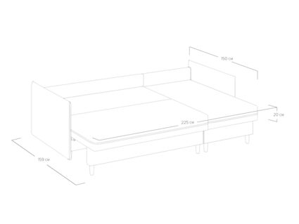 Диван Сонум Rain угловой Лаунж Зеленый Длина 240 см