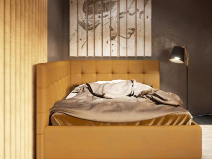 Кровать Nuvola Sabina угловая Velutto 14 (с подъемным механизмом) 200х200