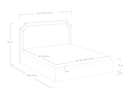 Кровать Сонум Eliot Лаунж Розовый 200х200