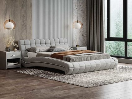 Кровать Сонум Milano Кашемир Бежевый (с подъемным механизмом) 180х200