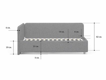 Кровать Сонум Capri Рогожка Песочная (с подъемным механизмом) 80х190