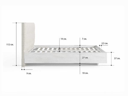 Кровать Сонум Vena Ясень Ориноко + Рогожка Льняная 200х190