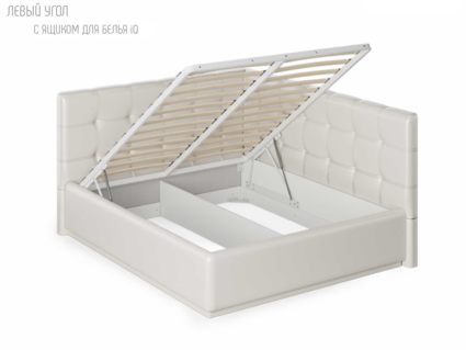 Кровать Nuvola Sabina угловая Velutto 26 (с подъемным механизмом) 200х200