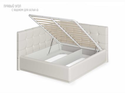 Кровать Nuvola Sabina угловая Velutto 14 (с подъемным механизмом) 200х200